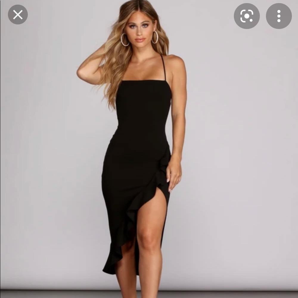 Windsor Add Some Flair ruffle detail midi dress
